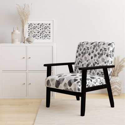 Fauteuil décoratif abstrait - Fauteuil noir graphite doux