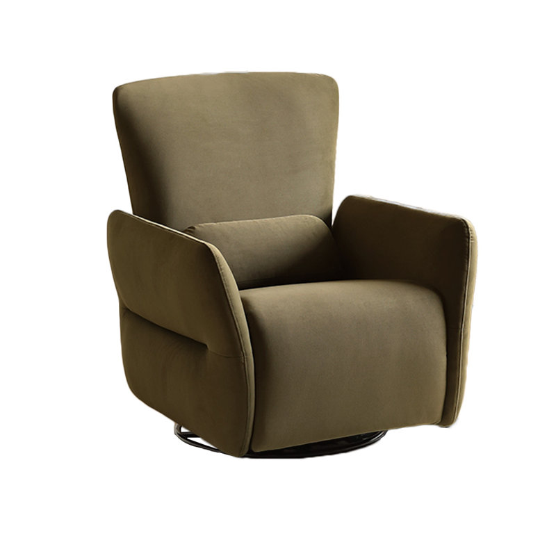 Eljean Upholstered Recliner, Gray Green Polyester Blend