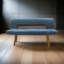 Banc de salle à manger rembourré avec dossier en bois d'hévéa et tissu Jeiren-304086080-304086083
