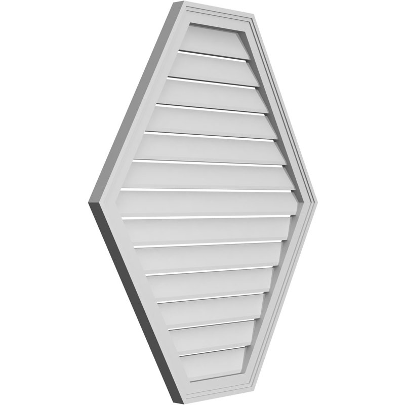 Évent horizontal fonctionnel à pignon en uréthane à surface horizontale Signature, H 40 po x l 34 po x P 1,5 po
