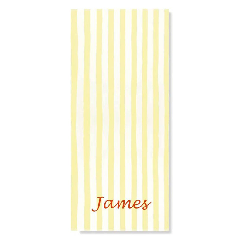 Serviette de plage 100% coton Ayomipo, Oui, Jaune