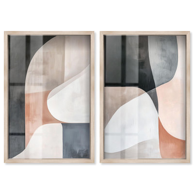 Ensemble d'œuvres d'art abstrait Boho Curved