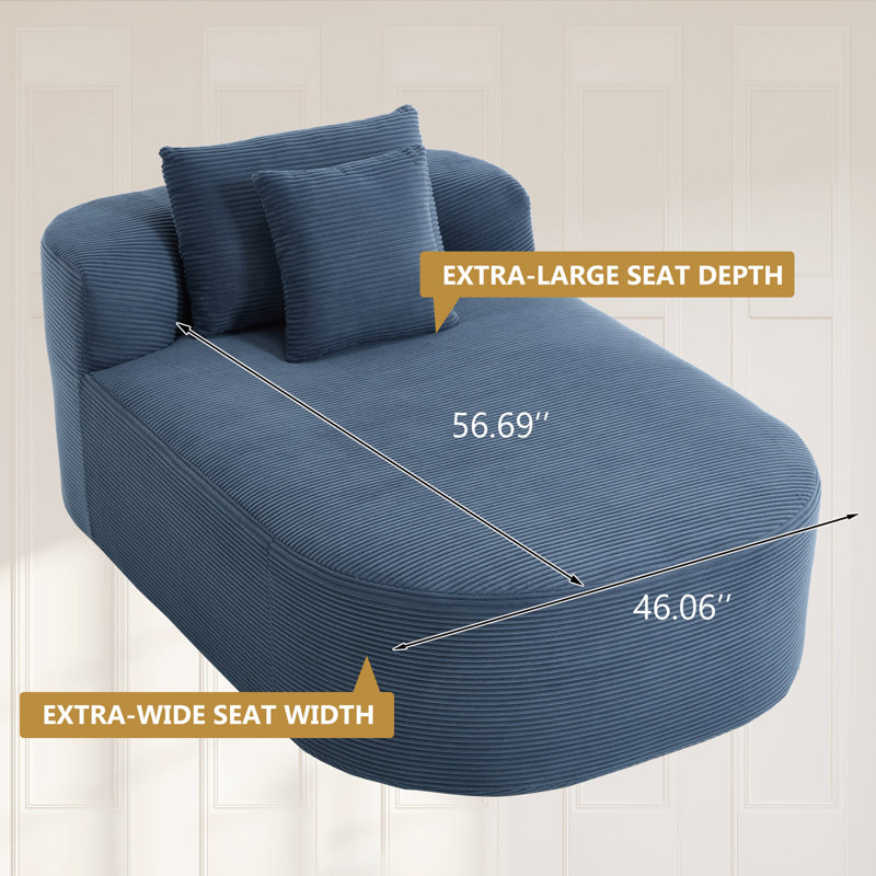 Méridienne 67,5 po, Bleu
