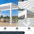 16 x 12 Ft Louvered Pergola with Pull-Down Screens, Aluminum Outdoor Gazebo with Adjustable Waterproof Roof for Patio, Deck & Hot Tub, White-87140727-90614302-131508061