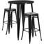 Ensemble de tables de bar rondes en métal pour l'intérieur et l'extérieur Gyala-96103402-96104961