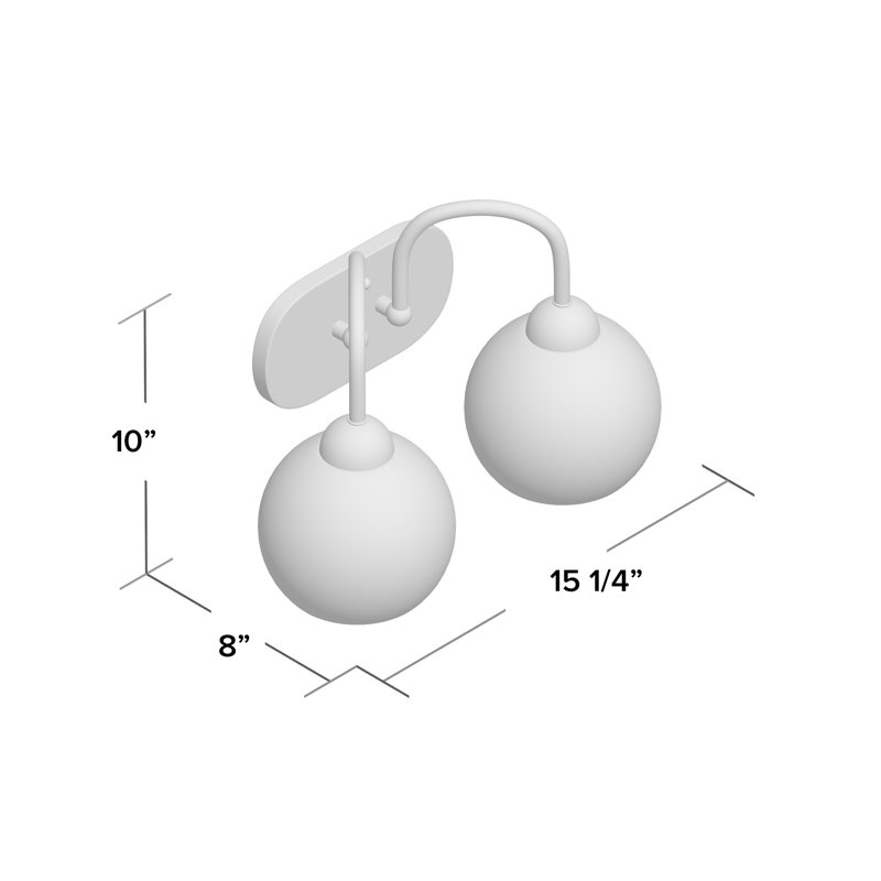 Alayna 2 - Light Dimmable Vanity Light, Brushed Nickel