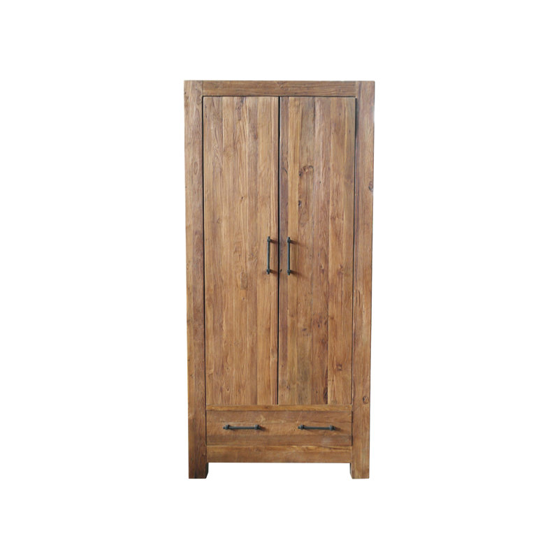 Amanpreet 2 Door Solid Wood Wardrobe