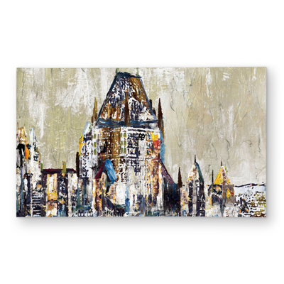 Abstract château frontenac Outdoor Area Rug | Home Decor