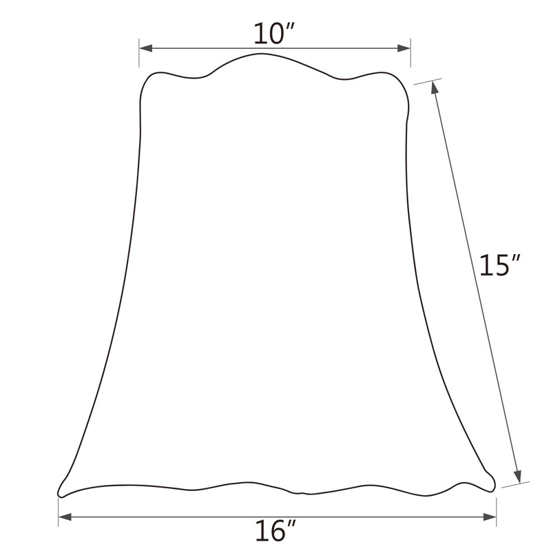 Abat-jour cloche en tissu texturé jacquard H 15 po (araignée) de couleur dorée pâle