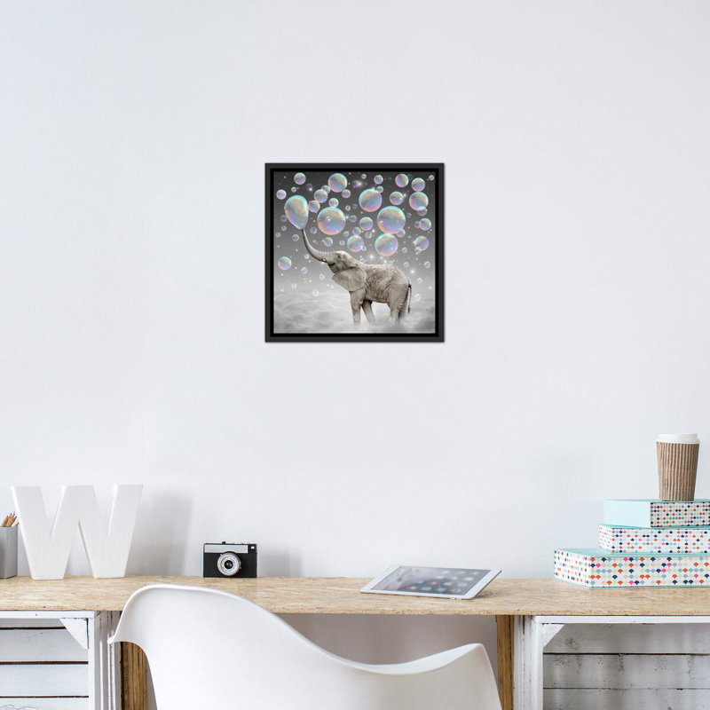 Dream Makers - Elephant Bubbles par Soaring Anchor Designs - impression d'art graphique, Pas de tapis