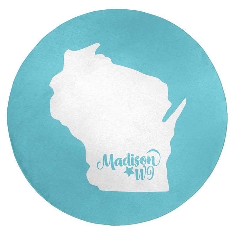 Tapis de poly-chenille de wisconsin madison