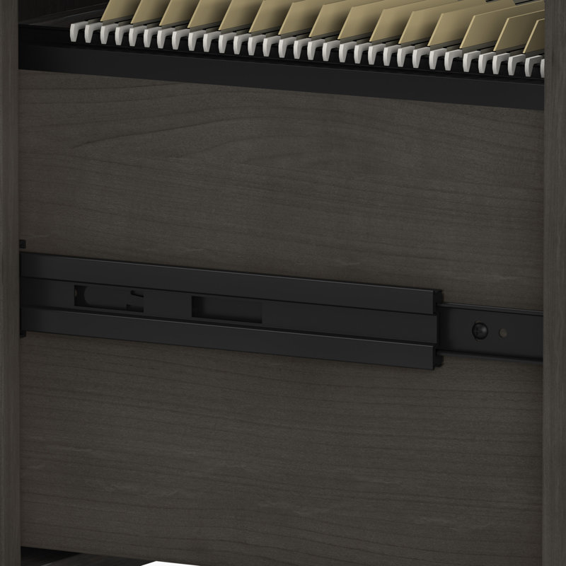 Ensemble de bureau, crédence et classeur 3 pièces Echo, Érable gris anthracite
