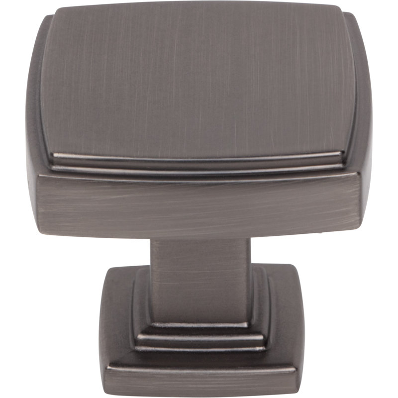 Square Knob, Brushed Pewter