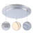 Brushed Aluminum Finish Selectable 3000k/4000k/5000k Dimmable Led Flush Mount Ceiling Light With Acrylic Shade-1245328770