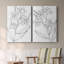 Croquis botanique I - Toile tendue avec châssis de qualité supérieure - Prêt à être accroché-1089948577