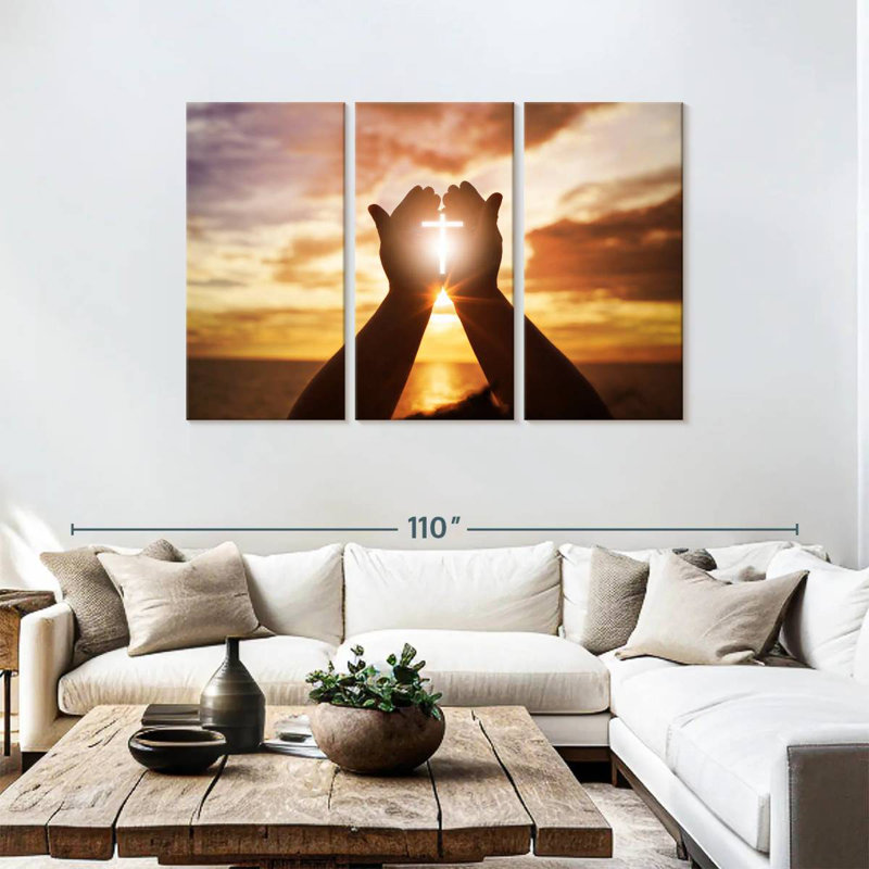 Adella Sunlight Over Cross, 48" H x 74" W