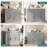 Farmhouse Sideboard Buffet With 3 Doors & Adjustable Shelf – Grey