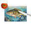 Smallmouth Bass Glass Cutting Board Large