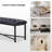 Anahli 50.5'' W Modern Genuine Leather Bench with Button-tufted and Metal Legs-576891787