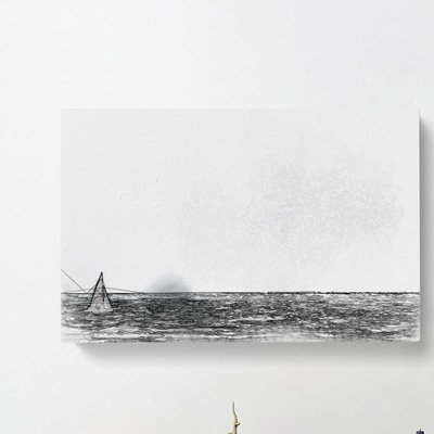 Sailing On The Ocean In Abstract - Wrapped Canvas Print