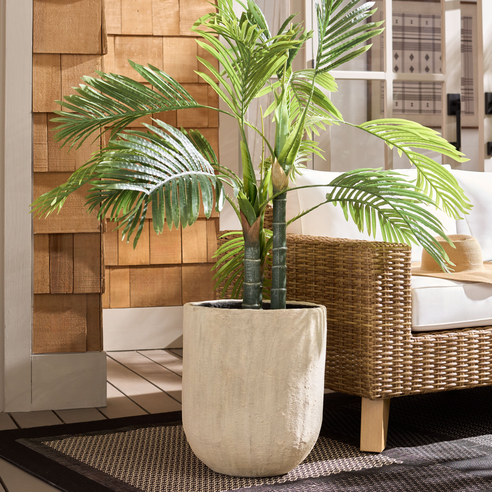 15" Pot Planter, Beige