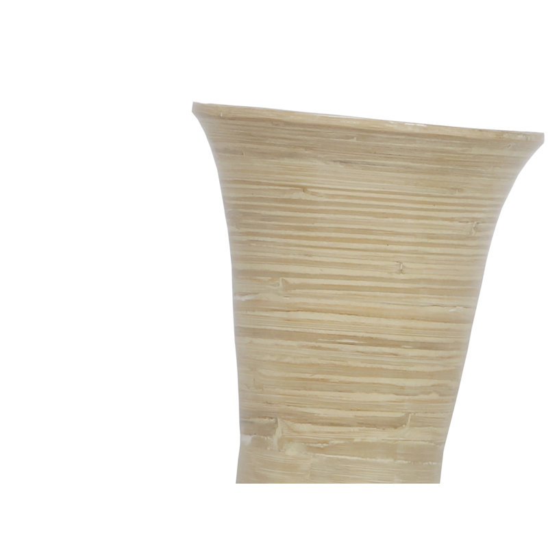 Roberte Tall Modern Decorative Floor Vase: Handmade, Natural Bamboo Finish, Contemporary Home Décor, Natural