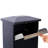 Floor Standing Package Drop Box 17" x 13.4" x 50.4" Galvanized Steel 1 Piece Mailbox Black Lockable with Weather-Resistant Coating