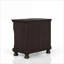 Table de chevet à deux tiroirs cerisier foncé pour le rangement dans la chambre à coucher