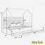 Lit en bois avec couchette et tablettes-816003739