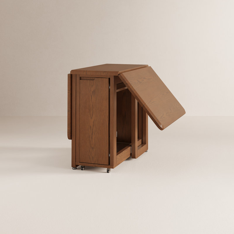 Table de salle à manger pliante en bois massif