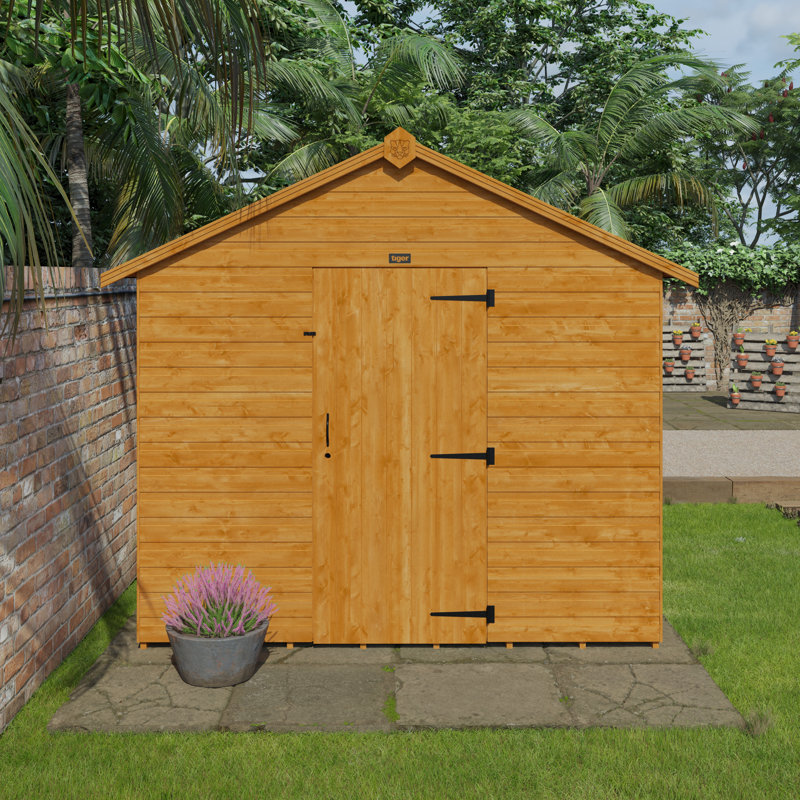 Tiger Shiplap Apex Wooden Shed, 8ft. W x 10ft. D