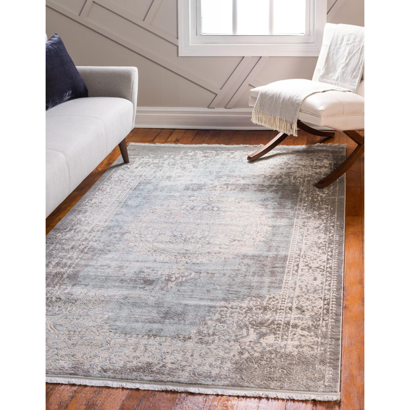 Malynn Oriental Area Rug, Rectangle 7'1" x 10', Blue