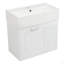 Meuble-lavabo de 21,8 po avec lavabo, armoire flottante murale, grand tiroir, tablette réglable, porte-papier hygiénique, système de fermeture en douceur-117193817