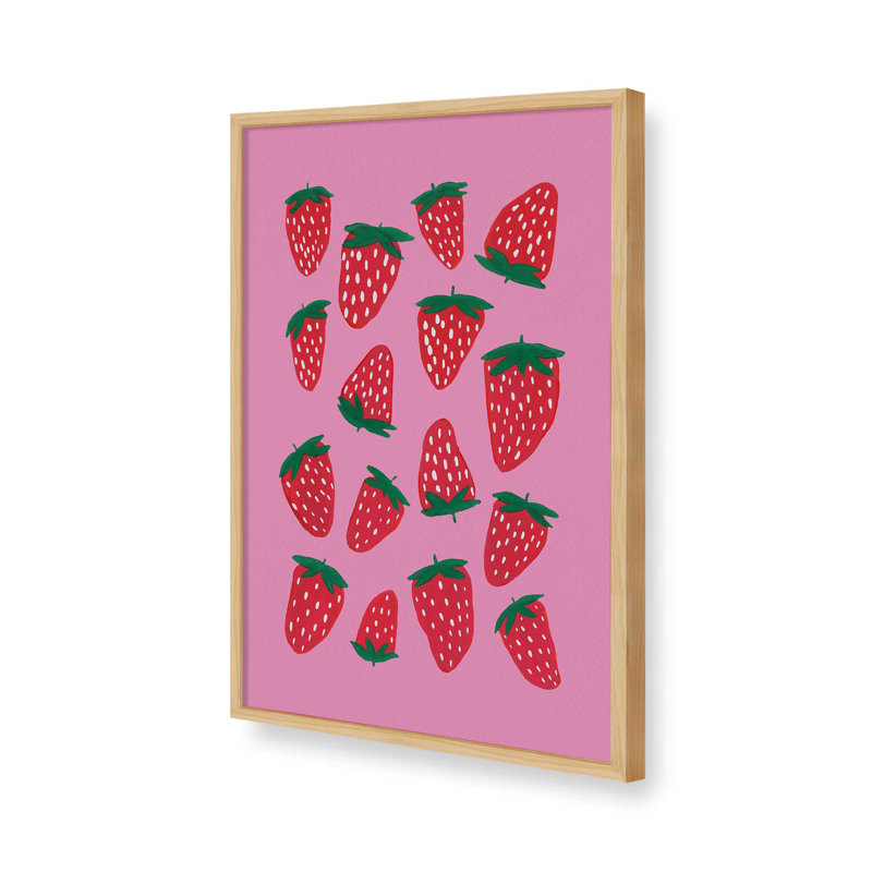 «Organic Summer Strawberries» par Garima Dhawan, reproduction d'art sur toile, H 16 po x l 12 po, Tanné