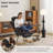 Teddy Fabric Upholstered Nursery Rocking Glider Chair-1504793720