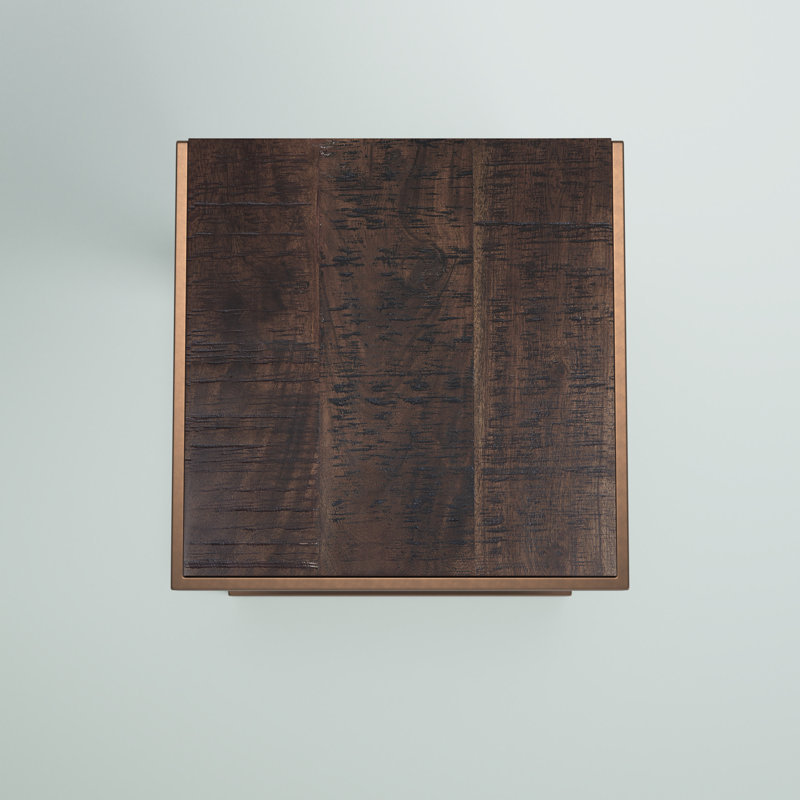 Rabilero Solid Wood Tray Top End Table, Brown