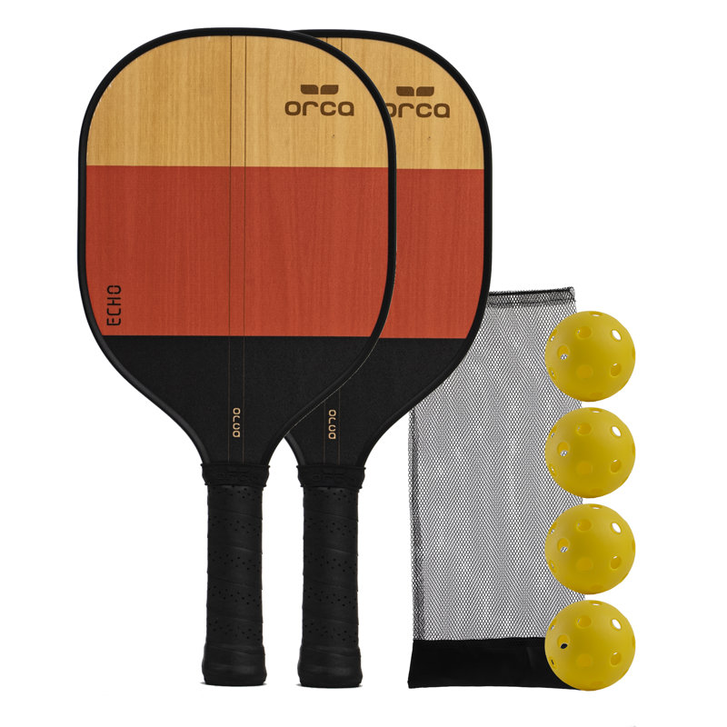 ORCA Wood Pickleball with Carrying Case
