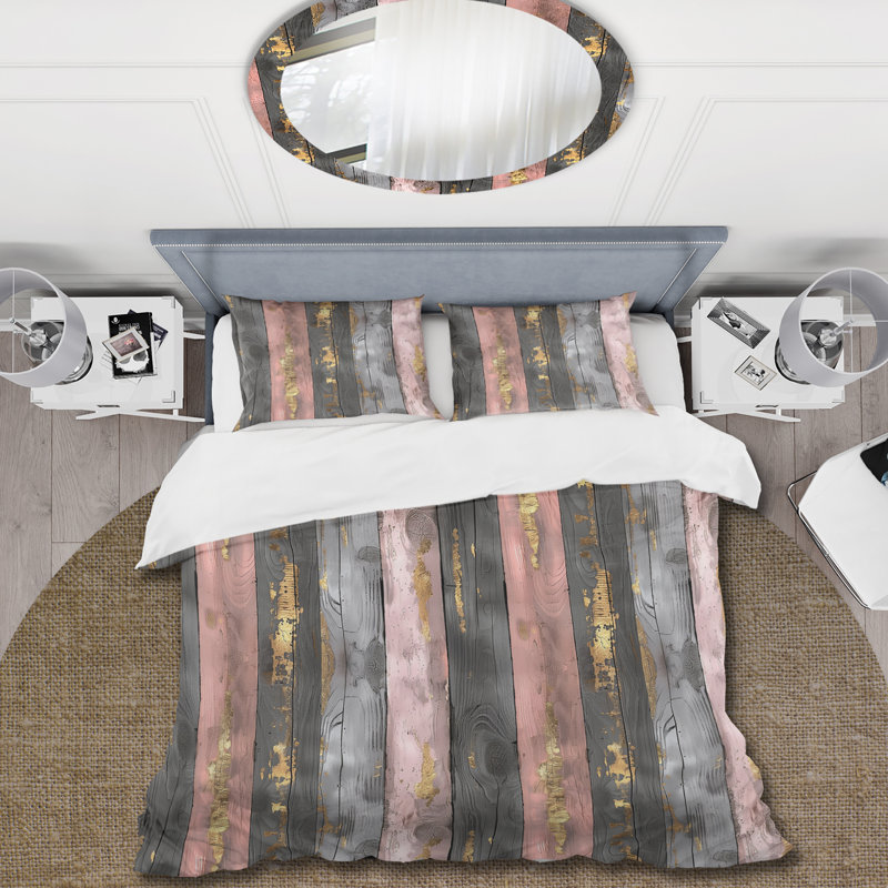 Ensemble de housse de couette Country Blush, Housse de couette très grand + 2 taies décorativ