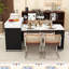 Îlot de cuisine roulant avec table de salle à manger pliante, armoire de rangement et prise de courant intégrée-1898072019-1898072018
