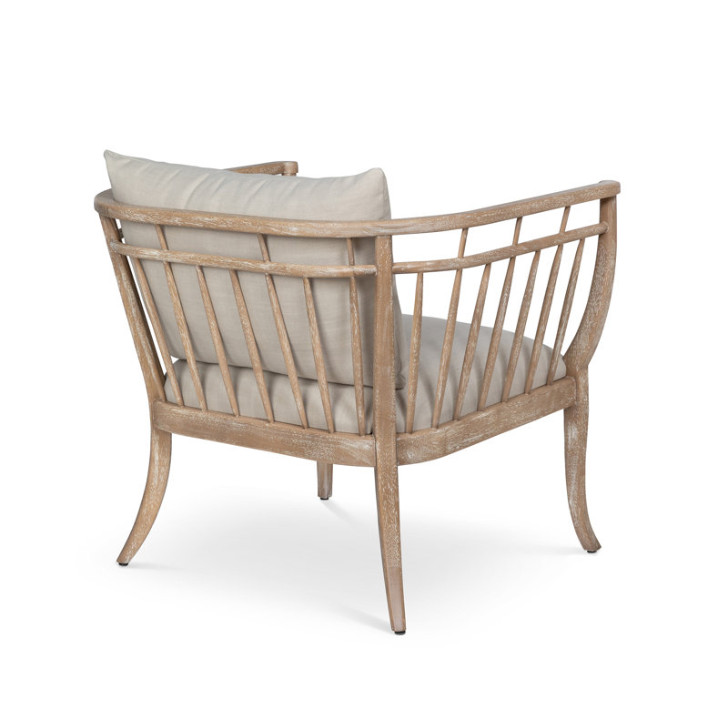 Hyannis Port Occasional Chair, Whitewash, Beige Polyester Blend