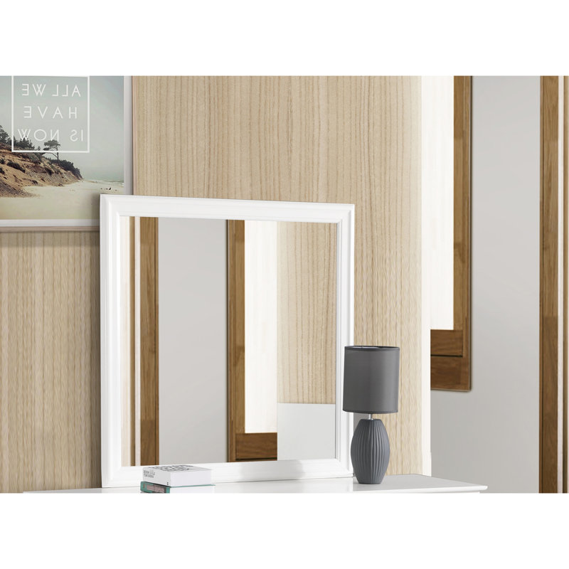 G3190-m White Mirror, Clear Reflection Quality, Particle Board Mirror G3190-m, White, Various Finishes