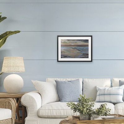 «Morning Run Beach View», reproduction encadrée sous verre, conception de Jeanette Vertentes