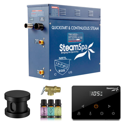 Oasis Series 7.5KW Steam Bath Generator With Continuous Steam Plus Fully Wireless Handheld Control