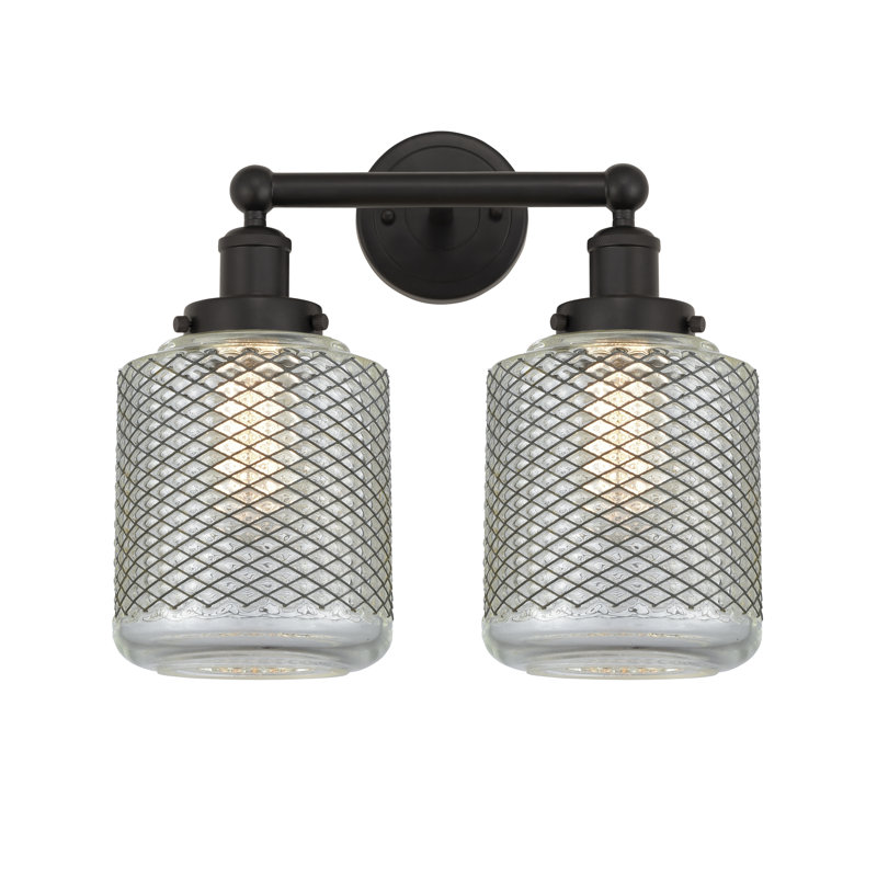 Éclairage pour meuble-lavabo à intensité variable 2 lumières Dore, Bronze huilé