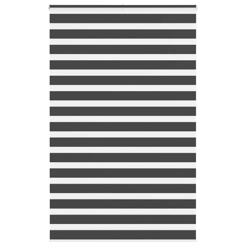 George Oliver Zebra Blind Polyester, Black, 140cmW x 230cmL