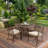 Burroughs 4 - Person Patio Dining Set with Round Table , Cushions Included