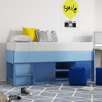 Mate's Single Mid Sleeper Bed with Shelves and Bookcase