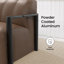 Chaise longue rembourrée en aluminium Rosalie