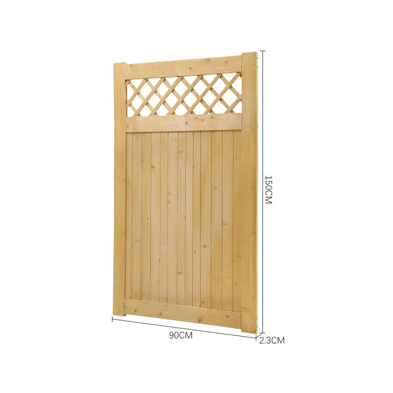 Castano Garden Wood Fence Gate, 150cm H x 90cm W x 2.3cm D