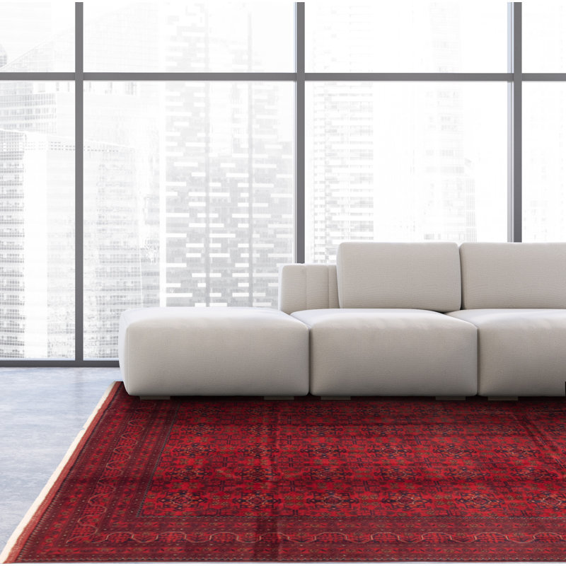 Tapis rouge Malci Esari 6 pi 6 po x 9 pi 7 po